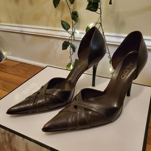 ALDO Women's Black Leather Heels - Size 37 EUR